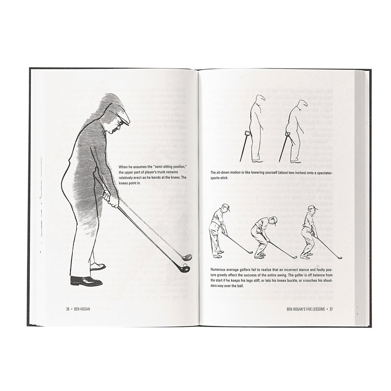 Graphic Image Ben Hogan's Five Lessons, Coffee Table Book, Leather, Tan