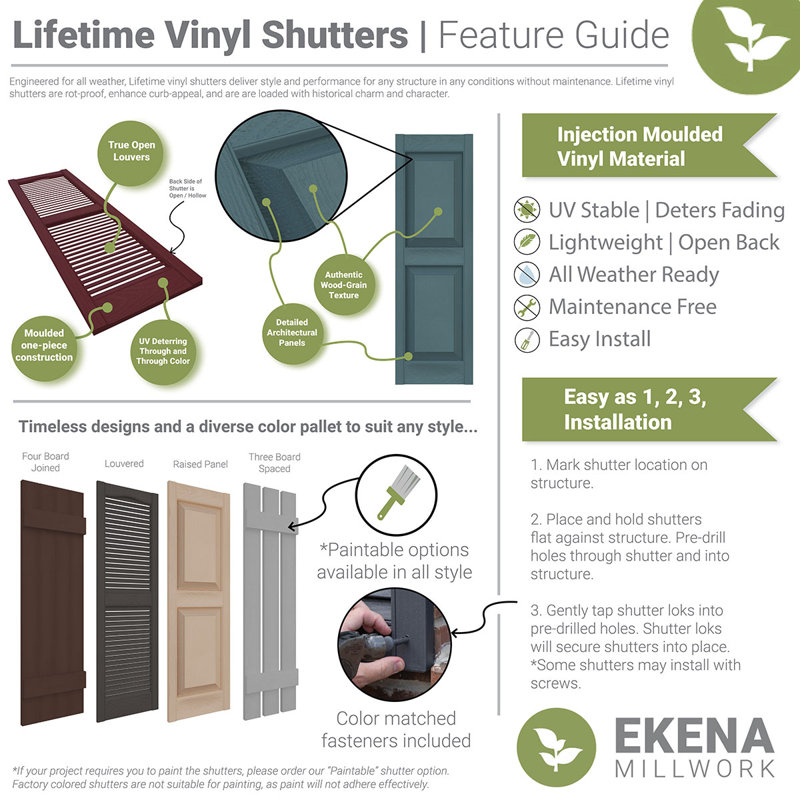 Lifetime Vinyl Shutter Lok (12/Pack), Midnight Blue