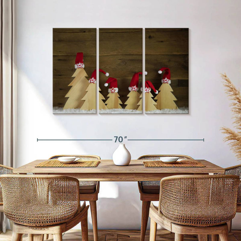 Christmas Hat Trees, 36" H x 57" W