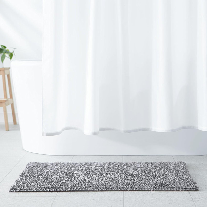 Non-Slip Bath Mat, Platinum