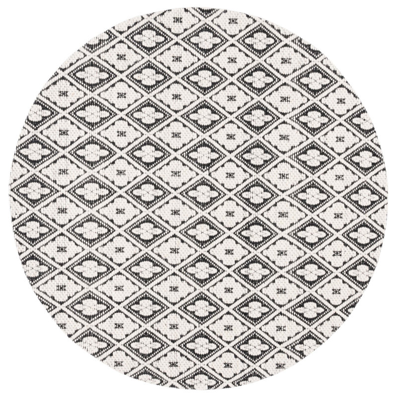 Marbella Hand Woven Performance Geometric Rug, Round 6'