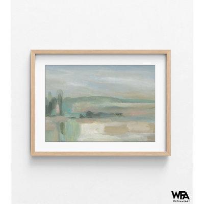 Green Abstract Landscape Painting, Framed Green Landscape Art, Nature Oil Painting Print,Extra Large Wall Art Abstract Print,Framed Wall Art
