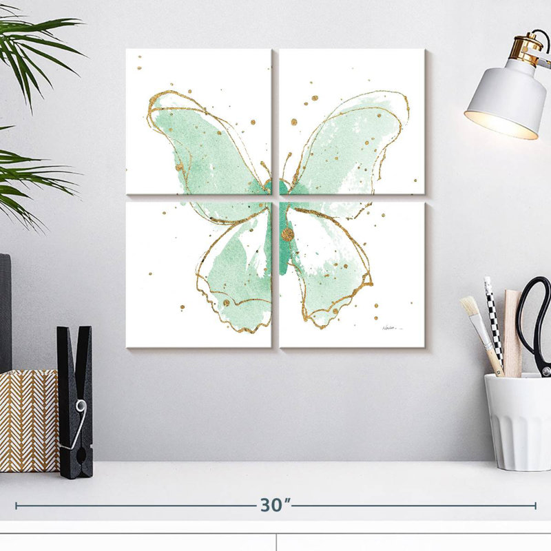 Brampt Gilded Butterflies Mint, 18'' H x 18'' W