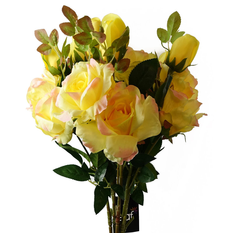 Plastic, Silk Artificial Arrangement, Yellow