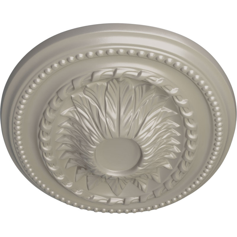 Endurathane Orrington Ceiling Medallion, 19 5/8"OD x 4 3/4"ID x 1 3/4"P (Fits Canopies up to 4 3/4"), Hand-Painted Smokey Topaz Crackle Finish