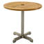 Avanti Teak Stainless Steel Outdoor Round Pedestal Table-1353656249