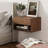  Modern Floating Bedroom Nightstand with Storage Drawer and Open Shelf Cubby-68588421