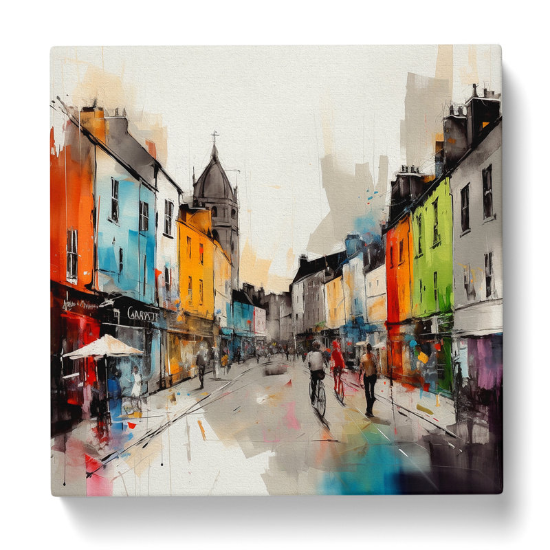 City Of Galway Gestural No.3 - No Frame Print, 50cm H x 50cm W x 3cm D