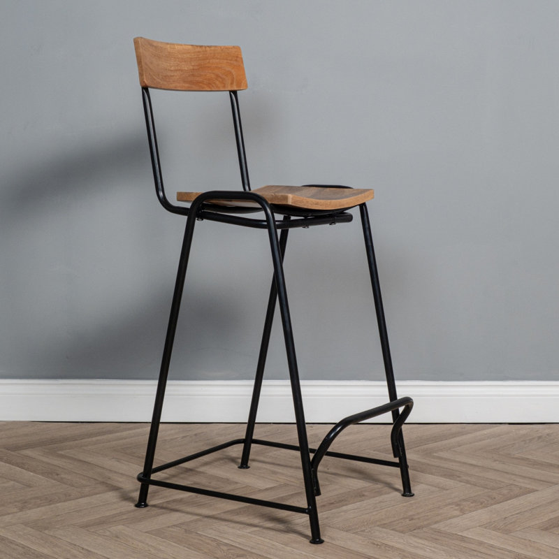 Aayza Counter Stool with Metal Frame