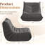 Fauteuil d'appoint luxueux avec détails capitonnés, fauteuil confortable en microfibre pour le salon, 1pc-130620309