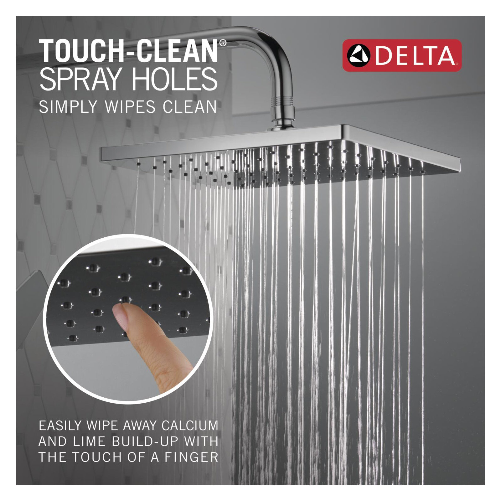 Modern Raincan Square Single-Function Tub and Shower Faucet Set, Valve Trim Kit, Rain Shower Head, Chrome