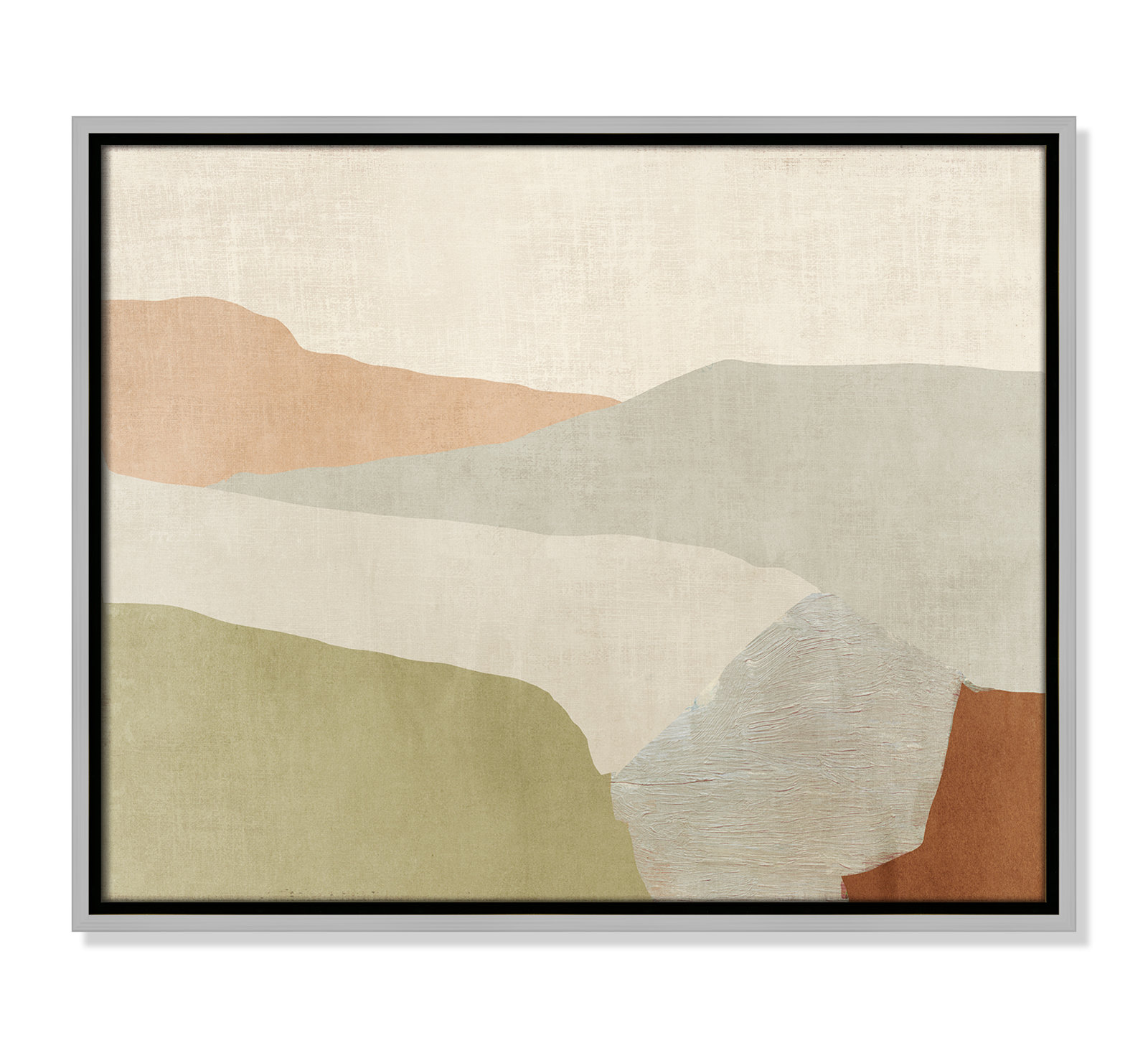 Elspeth "Pastel Views" Painting, 17.5" H x 21.5" W, Silver