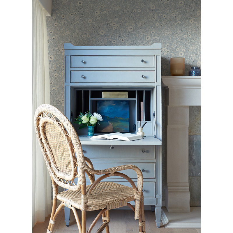 Floral Roll, Light Blue