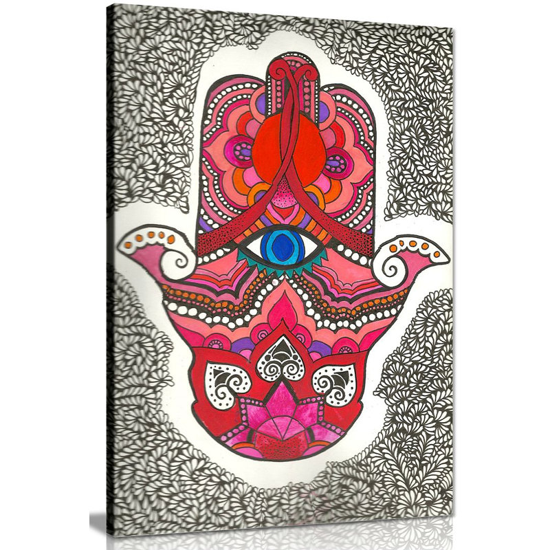 Hamsa Peace - Wrapped Canvas Print, 91cm H x 61cm W