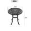 Table de salle à manger d'extérieur 27,07 po en fonte d'aluminium avec structure noire - trou pour parasol, capacité de 160 lb, 4 pièces, structure de jardin rouille - 27,07 po, 4 sièges, résistance