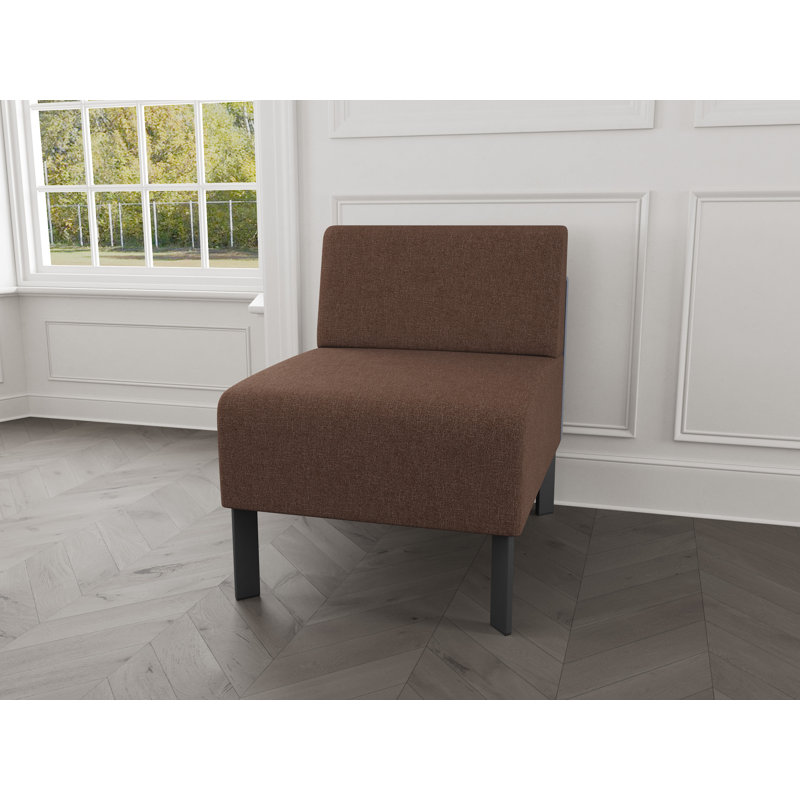 Chaise d'invité sans accoudoirs Luxe Lounge, Acier gris anthracite, Café Archetype