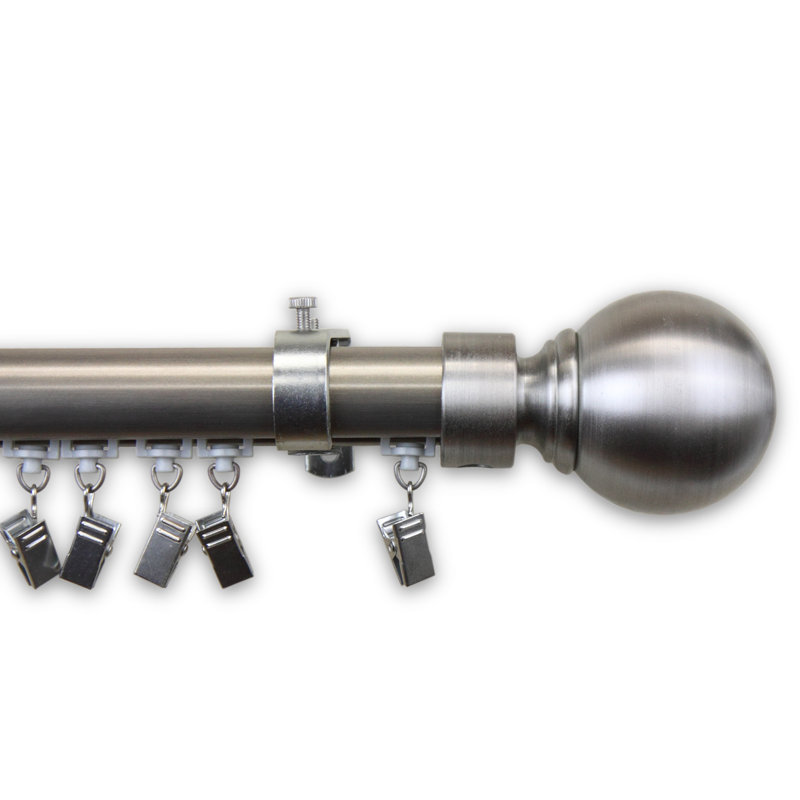 Tringle à rideaux simple Antony Ball Traverse, Nickel