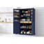 Grande armoire de rangement autoportante avec 2 tiroirs, 2 tablettes réglables et 8 portes-316206922