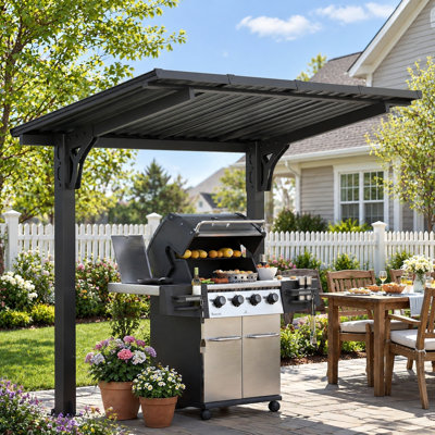 Pergola d'extérieur à toit rigide pour terrasse