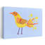 «Whimsical Yellow Bird Colorful Vibrant Whimsical Bird Flower Nature», reproduction d'art murale-129774509