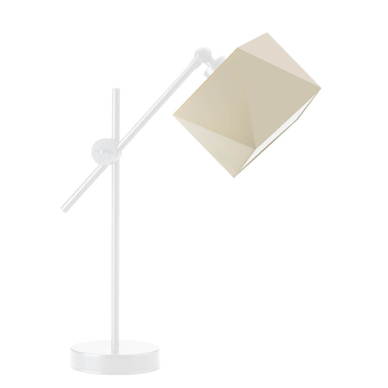 Birrell Adjustable Metal Desk Lamp, Light Beige