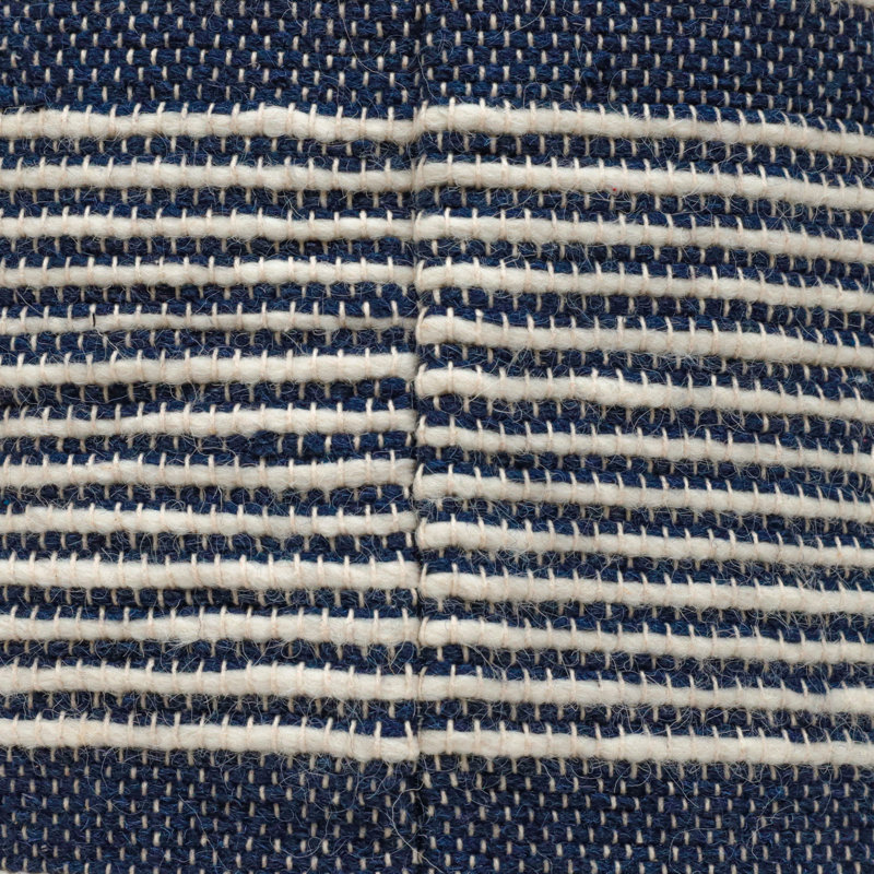 Repose-pieds rembourré en tissu, Bleu