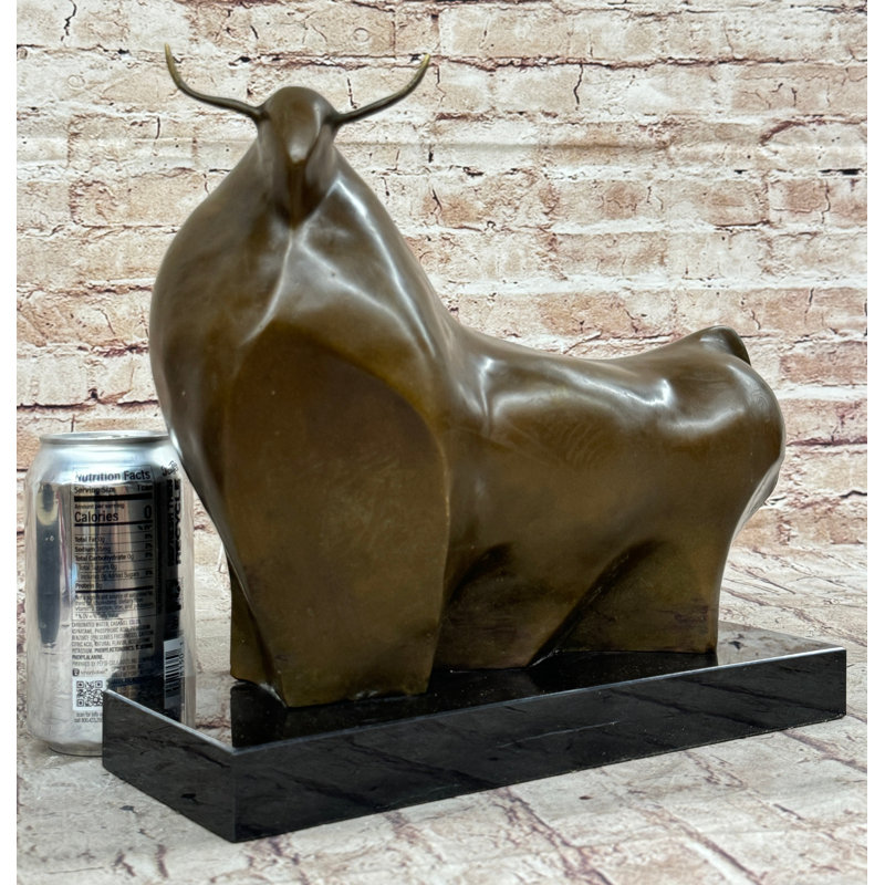 Sculpture 100% bronze taureau Mid Mid Century