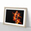 Guitar on Fire in Abstract - Picture Frame Painting Print-55738234-55738235