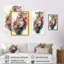 «Cute Owls Floral II», impression sur toile-1580930265-1580930270