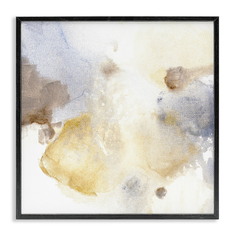 Estampe numérique subtile nuageuse abstraite encadrée par M. Gloria Hunter, H 12 po x l 12 po, Giclée encadrée noir minuit
