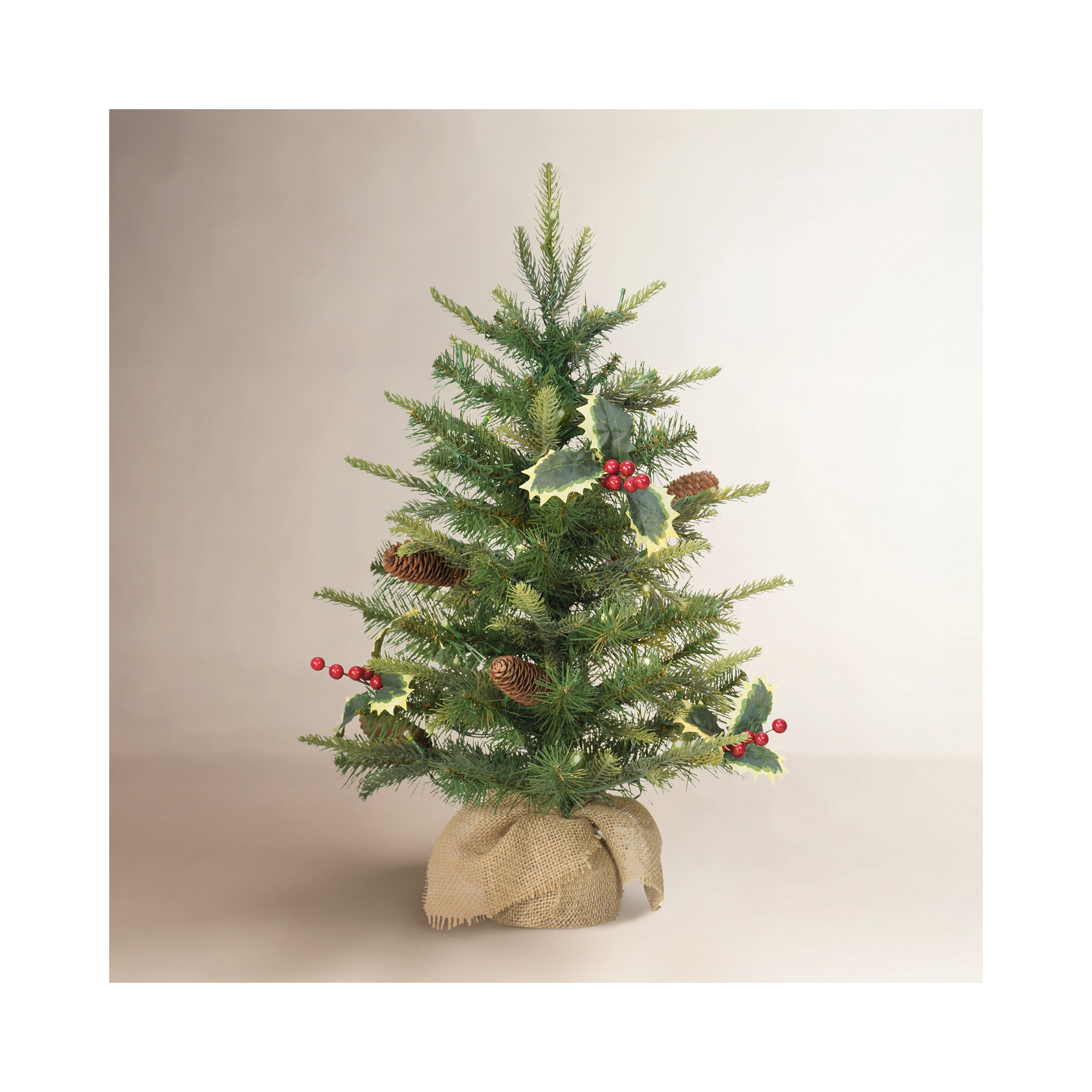 24' Lighted Artificial Pine Christmas Tree