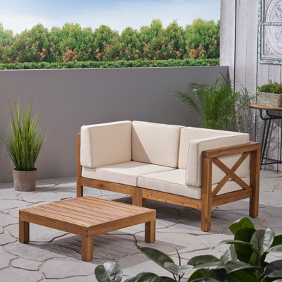 Acacia 2 - Person Patio Conversation Set with Cushions