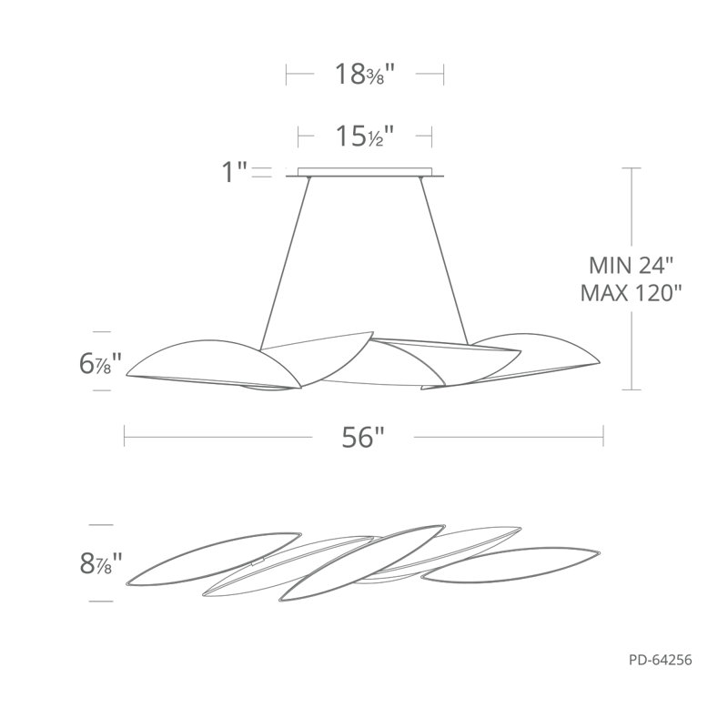 Luminaire suspendu à intensité variable Sydney Sydney, inspiré par l'opéra Syndey