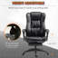 Fauteuil de massage avec 6 vibrations, 5 modes, cuir PU, inclinable, réglable, pivotant à 360 °, repose-pieds rétractable, massage par vibration en cuir noir, options, réglable et réglable