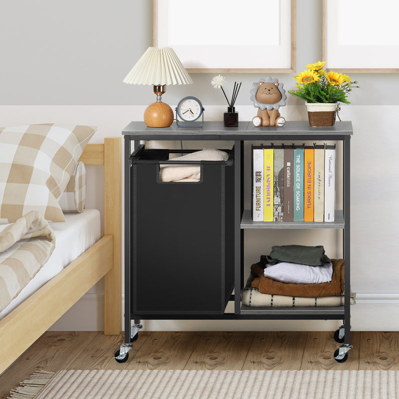 Laundry Cart with Wheels, Grey