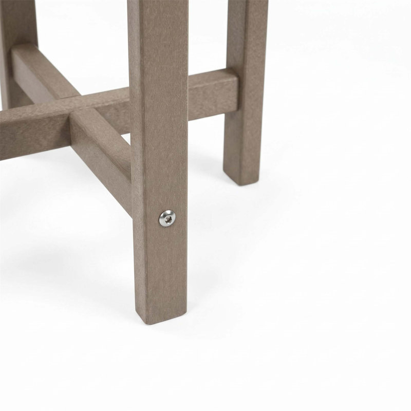 Table d'appoint antique en PEHD d'extérieur, table de bout de patio compacte toutes saisons pour les petits espaces et un usage quotidien