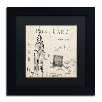 Ladzi 'Postcard Sketches I' by Anne Tavoletti Framed Graphic Art
