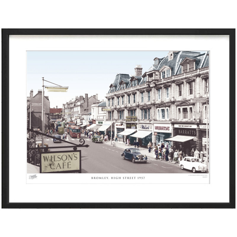 Bromley, High Street 1957 by Francis Frith - Single Picture Frame Print, 45cm H x 60cm W x 2.3cm D
