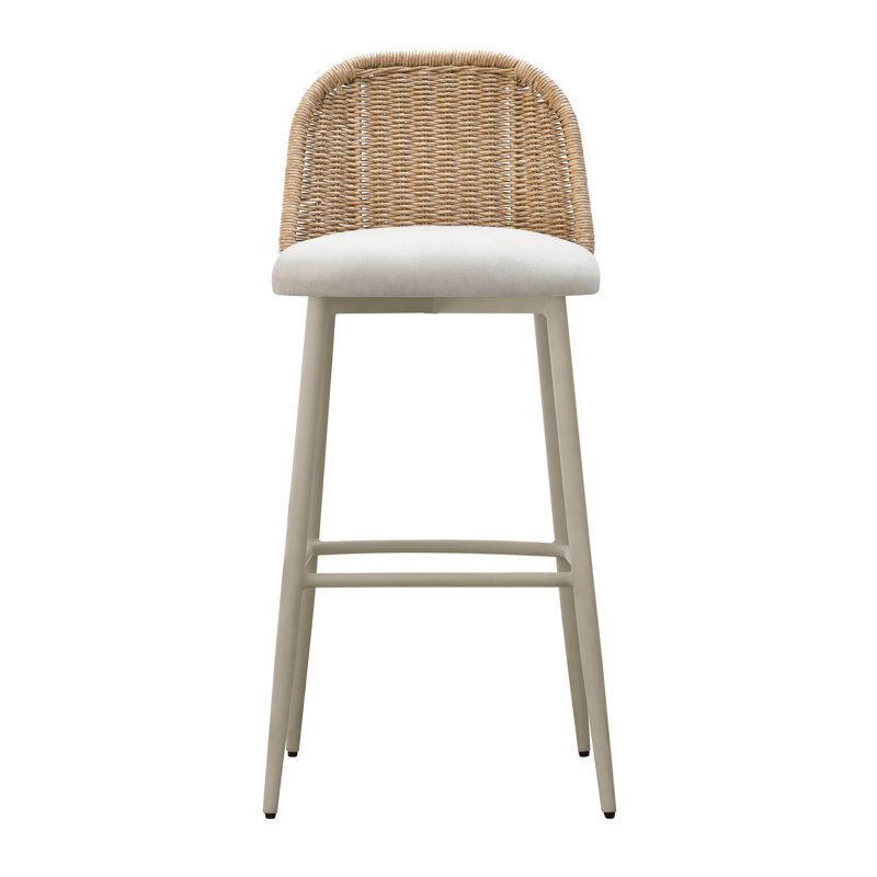 Tabouret de comptoir d'extérieur 26 "avec coussin Franco, Tabouret de bar (siège d’une hauteur de 30 po)