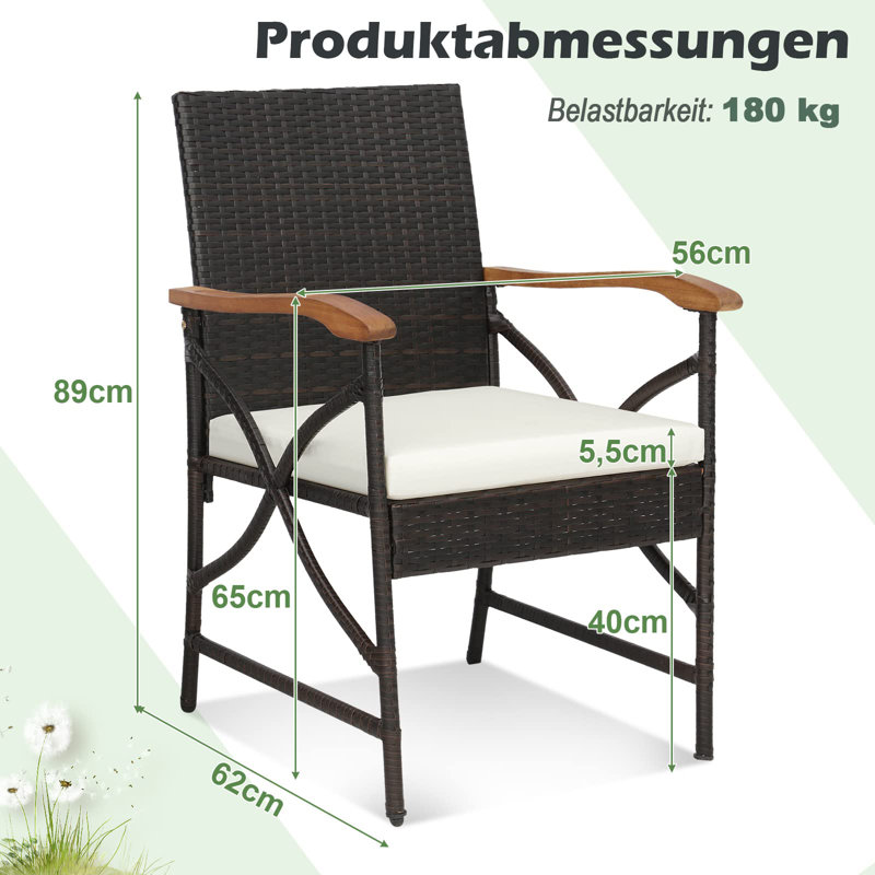 Buncombe Patio Dining Armchair with Cushion