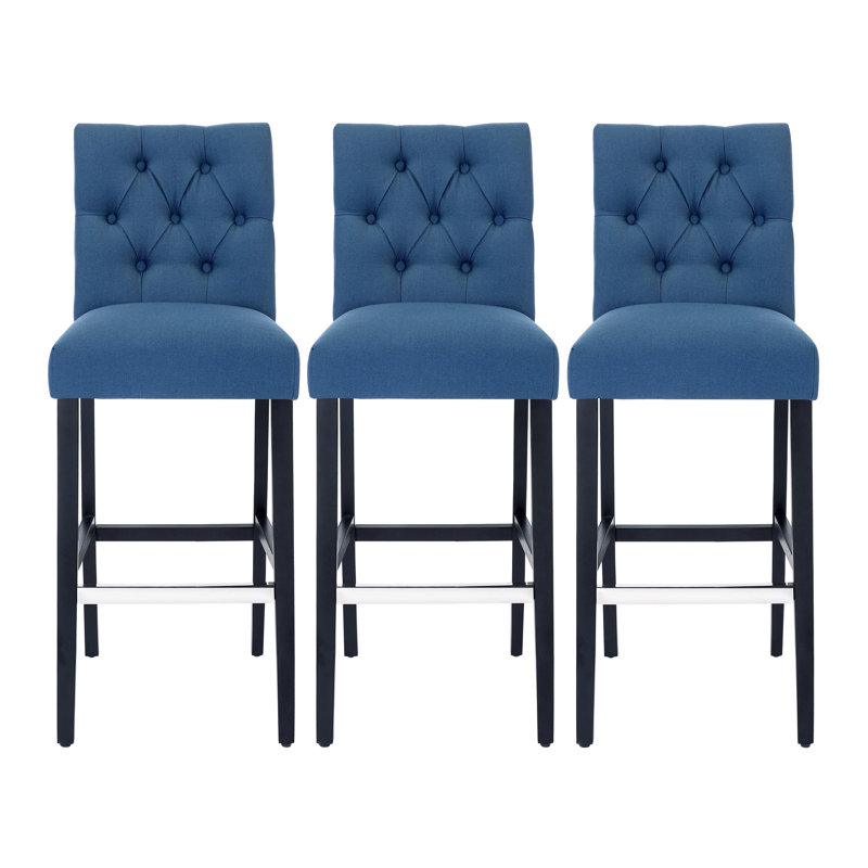 Tabouret de bar 29 po Wren (ensemble de 3), Bleu