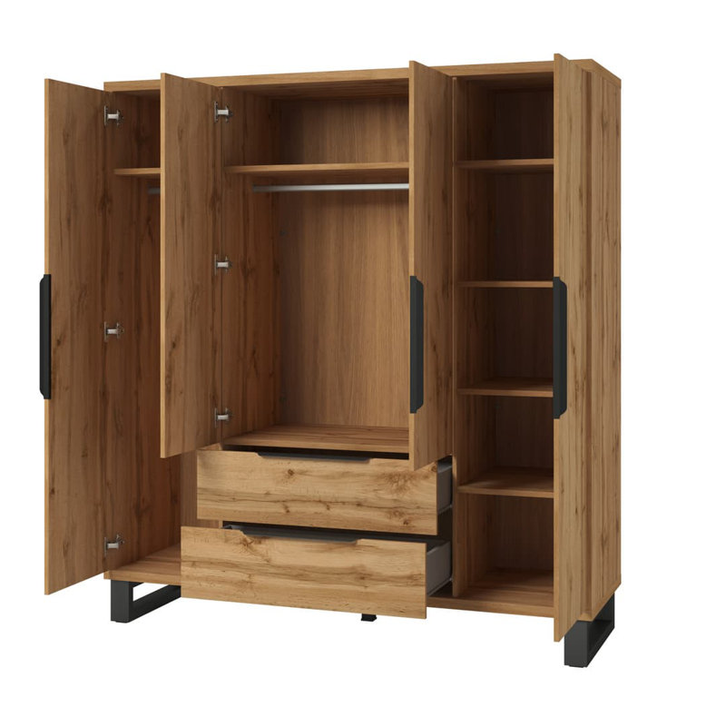 Alexandria 4 Door Manufactured Wood Wardrobe