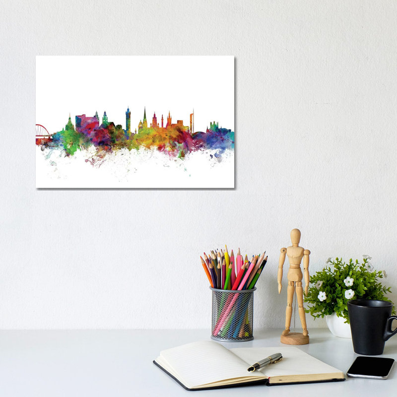 Glasgow, Scotland Skyline by Michael Tompsett - Wrapped Canvas Gallery-Wrapped Canvas Giclée, 20.32 cm H x 30.48 cm W