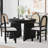 5-Piece Retro Functional Dining Set, 1 Extendable Table With a 16-Inch Leaf-1819542960-1828618871
