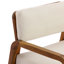 Chaises longues modernes de patio, coussins crème en bois d'acacia pour le bord de la piscine