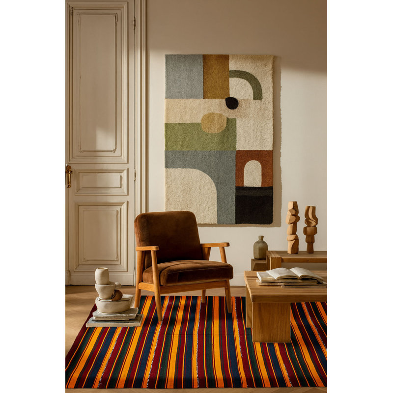 Boho Red Kilim 5'5" x 9'2"