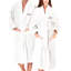 Ensemble de 2 peignoirs en velours de coton, robes de chambre personnalisées monogrammées-427586256