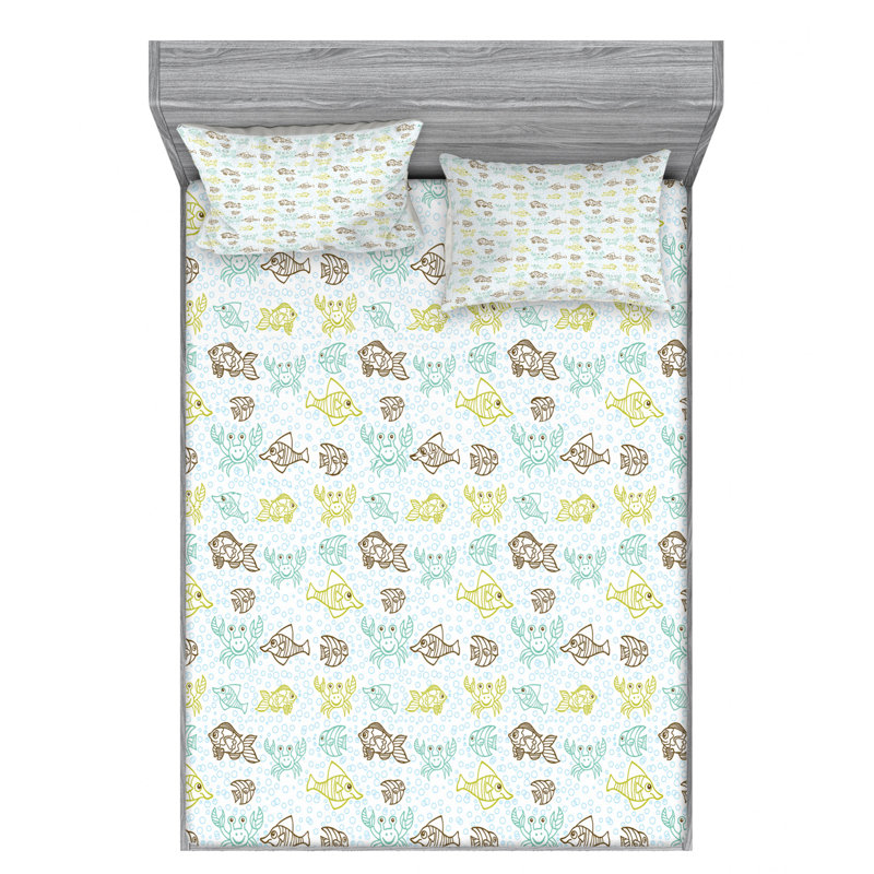 Microfiber Sheet Set, Queen Sheet Set with Fitted Sheet