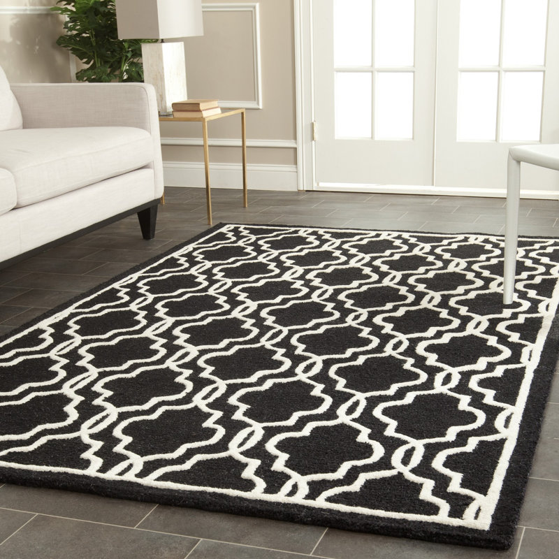 Cannen Hand Tufted Wool Geometric Rug, Rectangle 8' x 10'