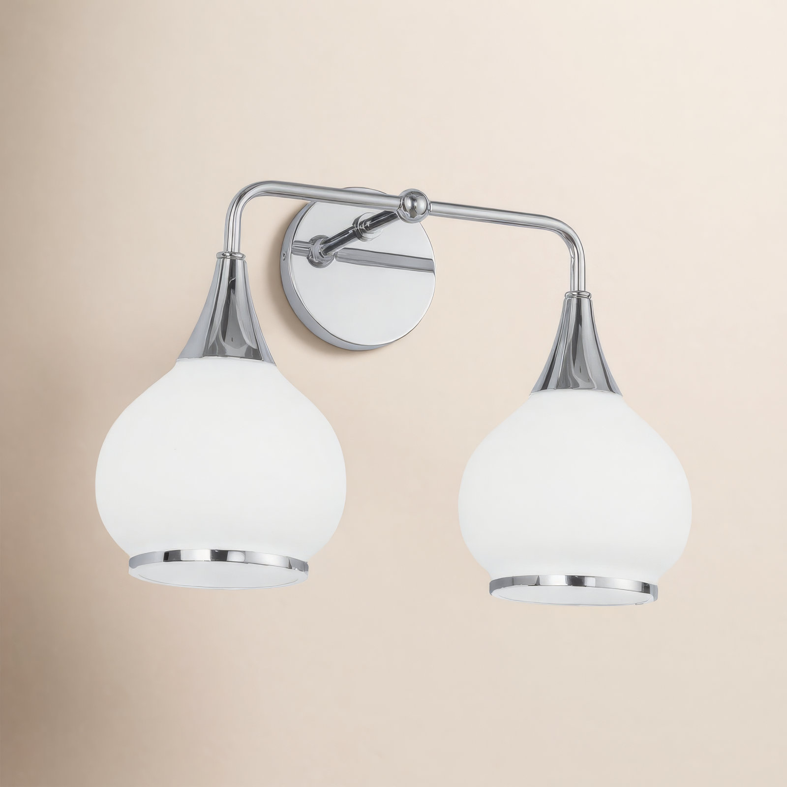 Marsi Vanity Light, Chrome, 2, Opal Matte Glass